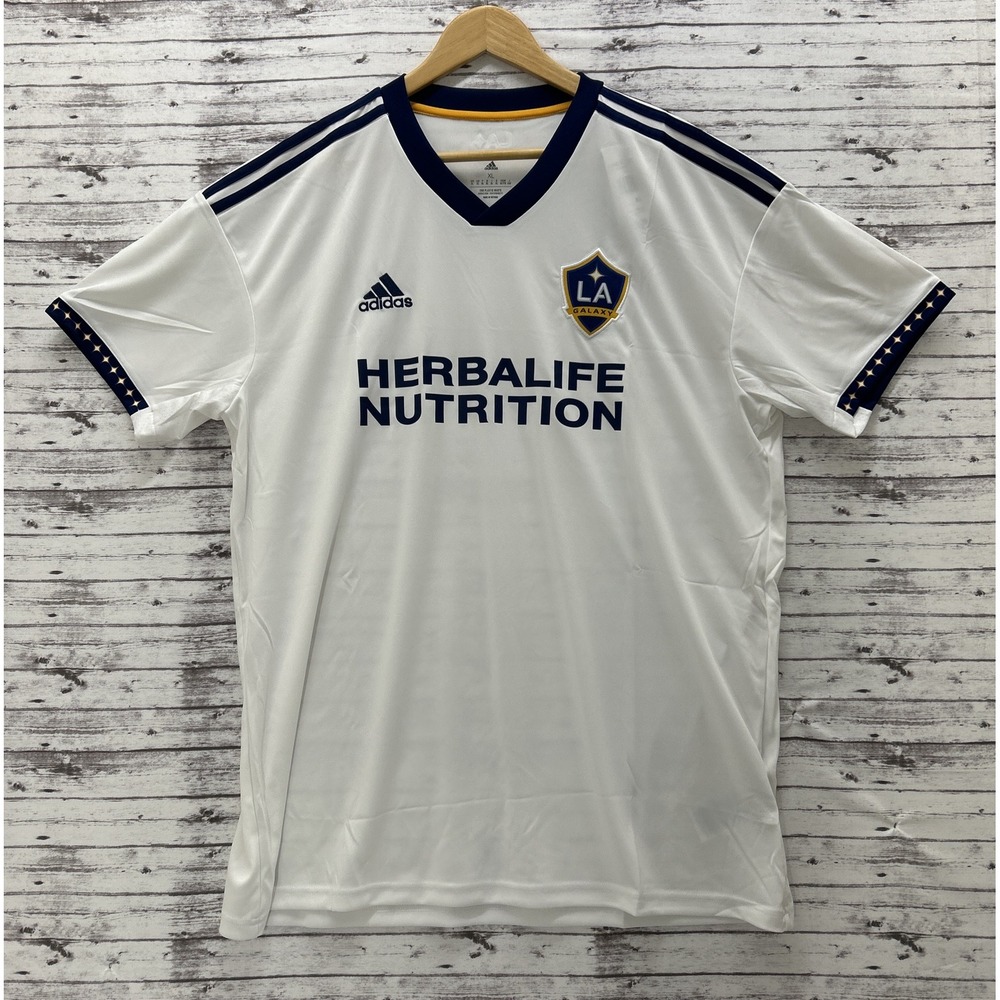 Adidas LA Galaxy Home Jersey Men's XL White Blue 22/23 MLS Soccer H4542B Shirt